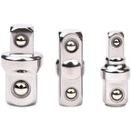 3pcs Socket Reducing Sleeve Adapter 1/4 3/8 1/2 Inch Double Head Steel