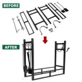 34" Firewood Log Rack for Indoor/Outdoor Storage - Heavy Duty Steel
