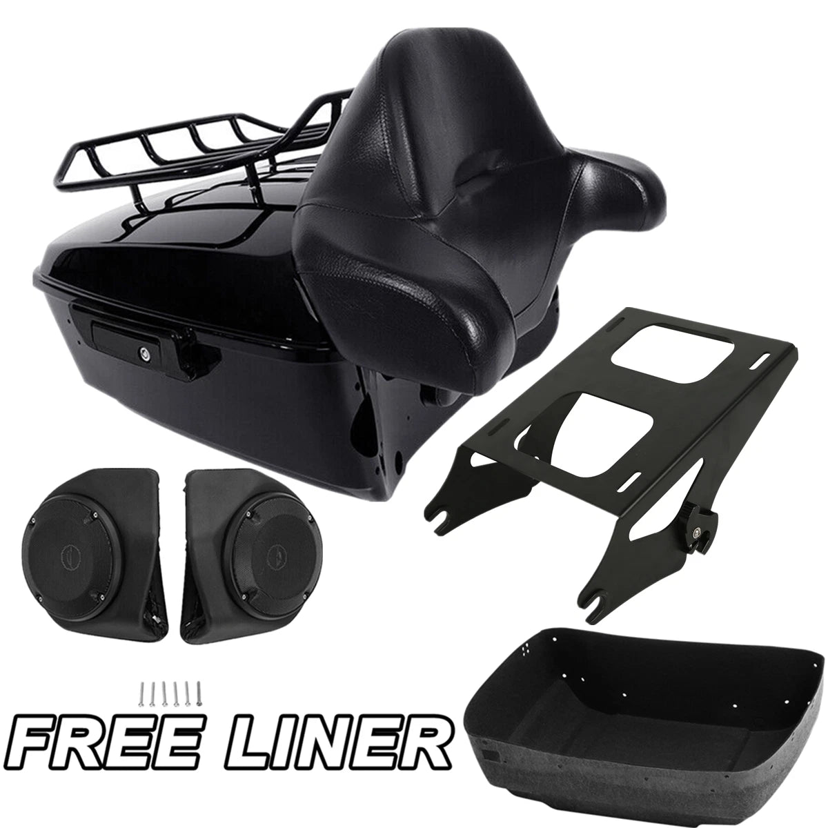 Trunk Pad Mount Rack & Speakers for Harley Road Glide King (2014–Present)