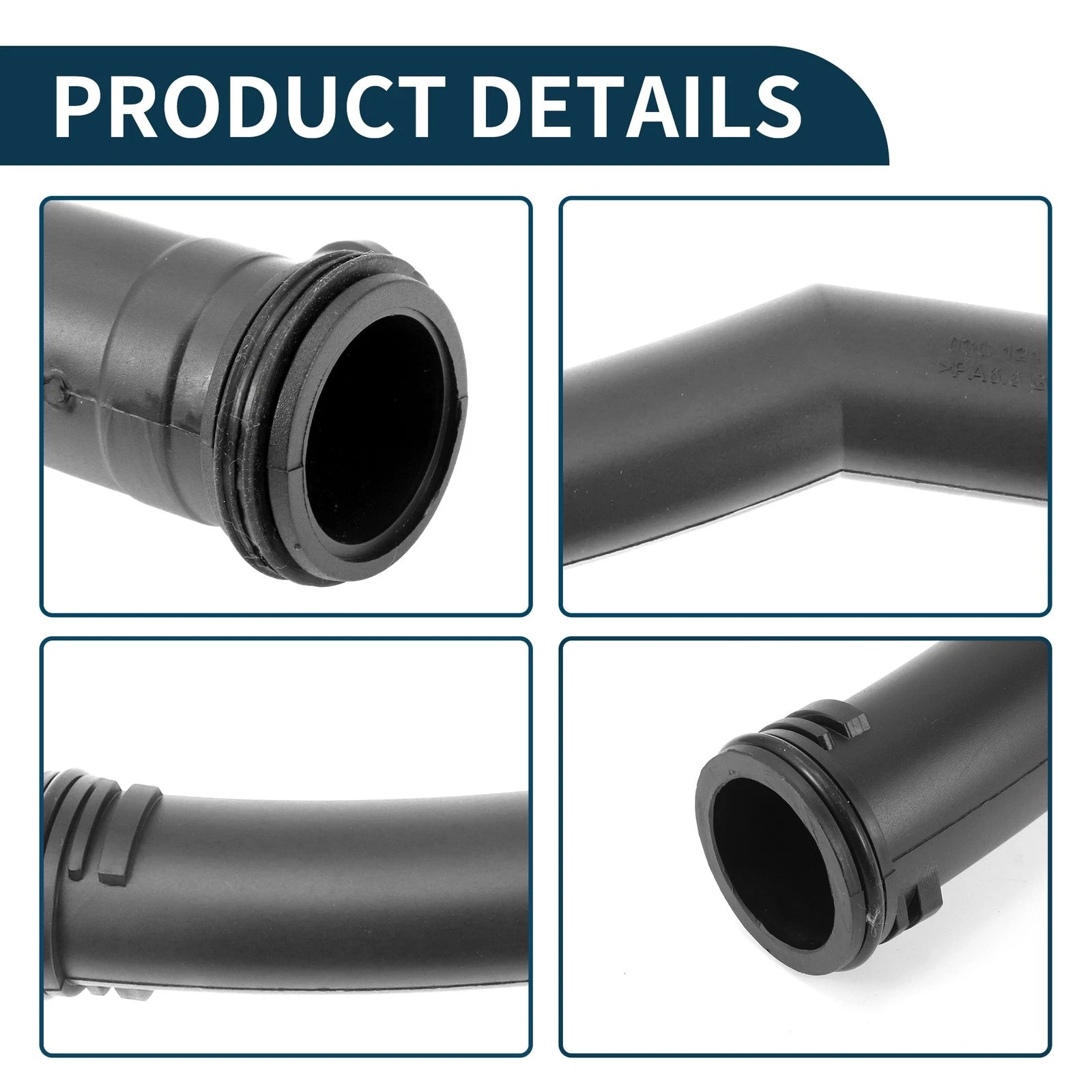 Radiator Hose Coolant Pipe for Audi A3 (2007–2012) No. 03C121065J Plastic Black