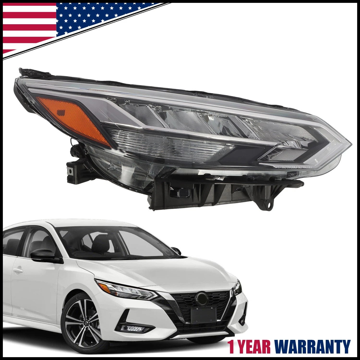 LED Headlight Assembly for Nissan Sentra SR (2020–2022)