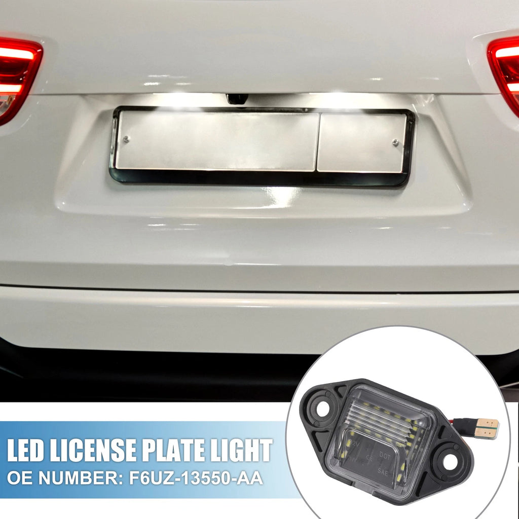 2X 6500K White LED License Plate Light F6UZ-13550-AA for Ford E-150 E-250 (2003–2014)