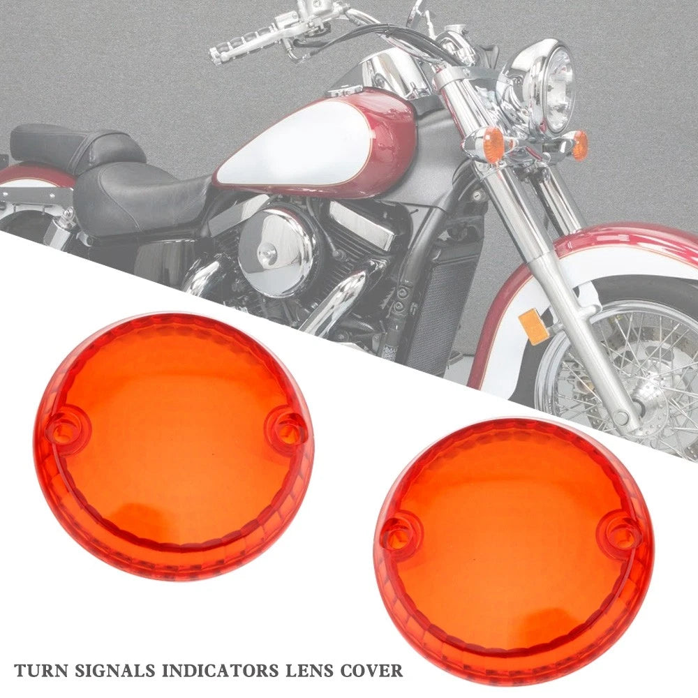 Turn Signal Lens Cover for Yamaha Kawasaki Vulcan 1500 VN (1996–2009) Amber