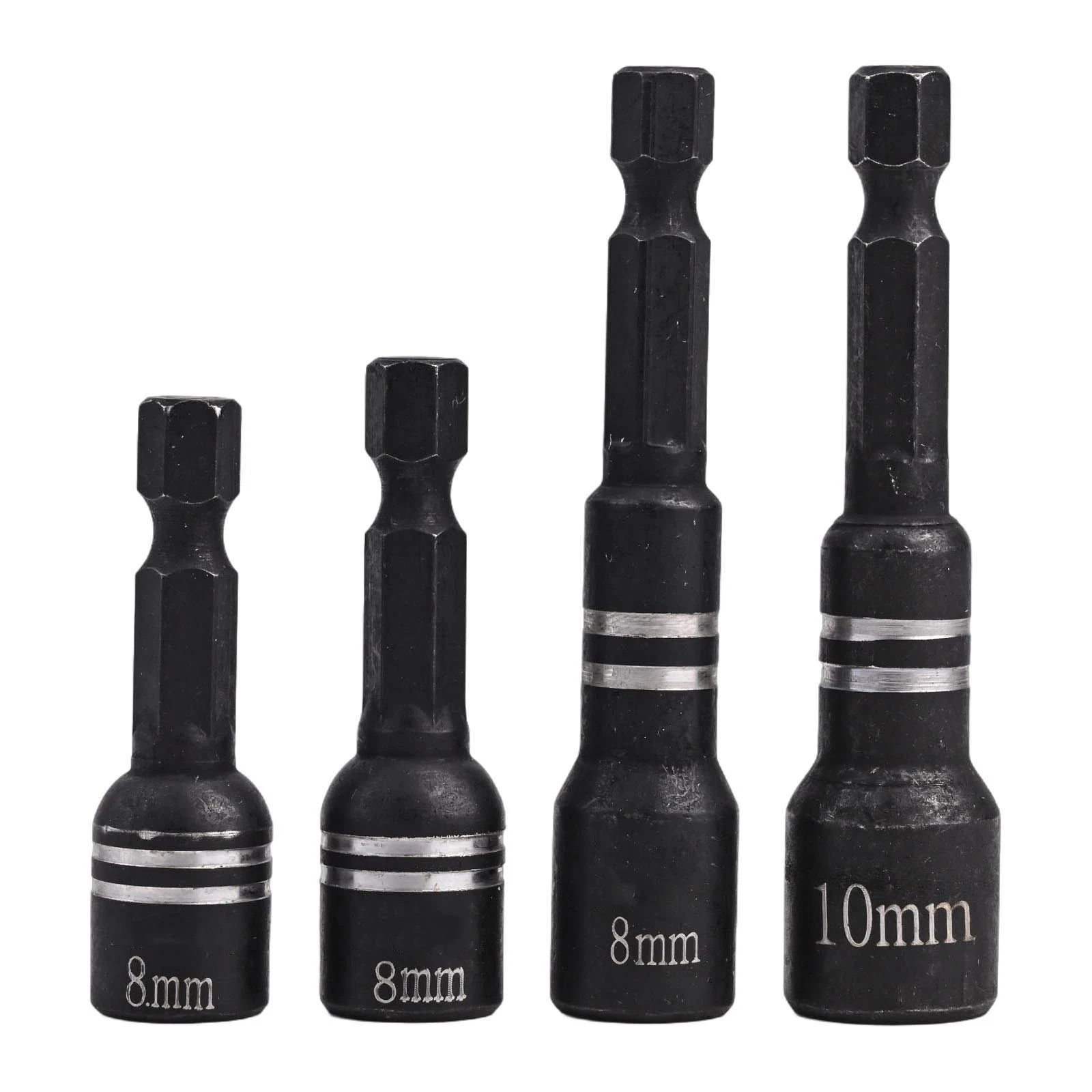 4Pcs Hex Shank Magnetic Socket Nut Driver Set for Automotive