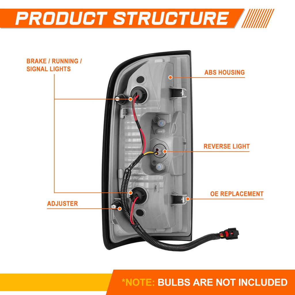 Right Side Chrome Housing Tail Light Brake Lamp for GMC Canyon (2015–2022)