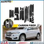 3D Matte Carbon Fiber Interior Trim Decals for BMW X5 E70 X6 E71 (2008–2014)