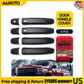 Set of 4 Matte Black Door Handle Covers for Chevrolet Silverado 1500 Sierra (2019–2025)