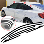 Chrome Delete Vinyl Blackout Window Trims for Honda Civic Sedan (2016–2021)