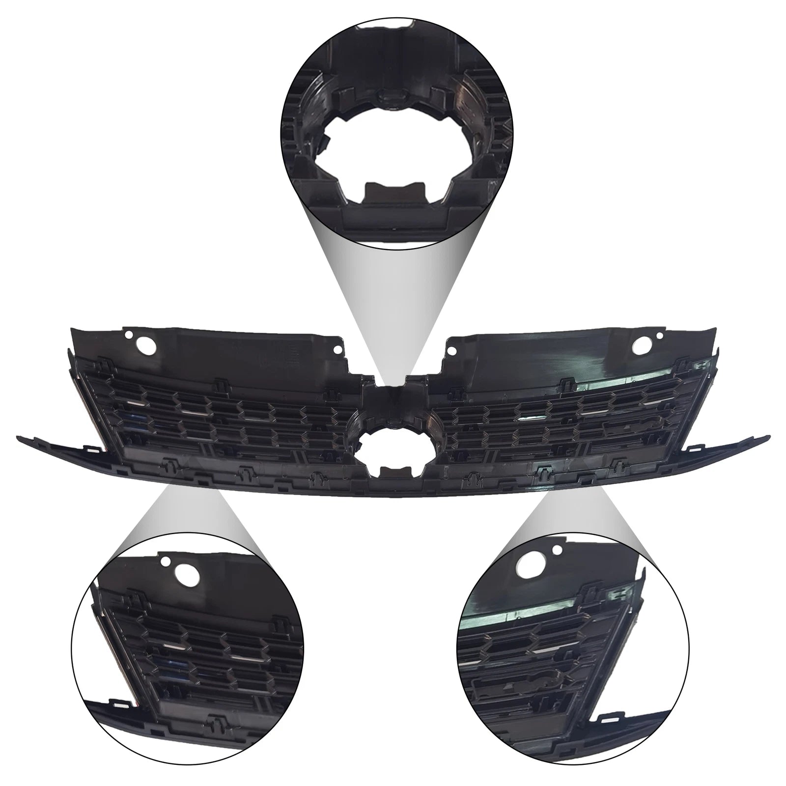Honeycomb Grille for VW Jetta (2015–2017) - Black with Red Trim