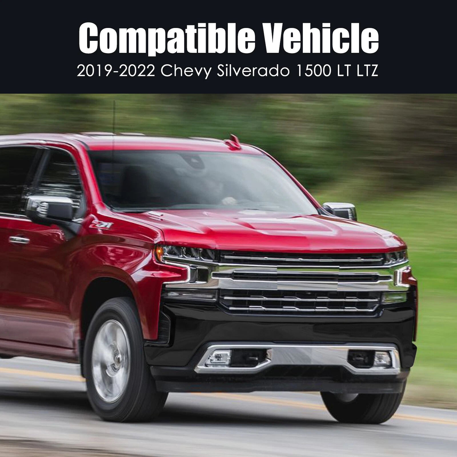 Black Steel Front Bumper for Chevy Silverado 1500 (2019–2022)