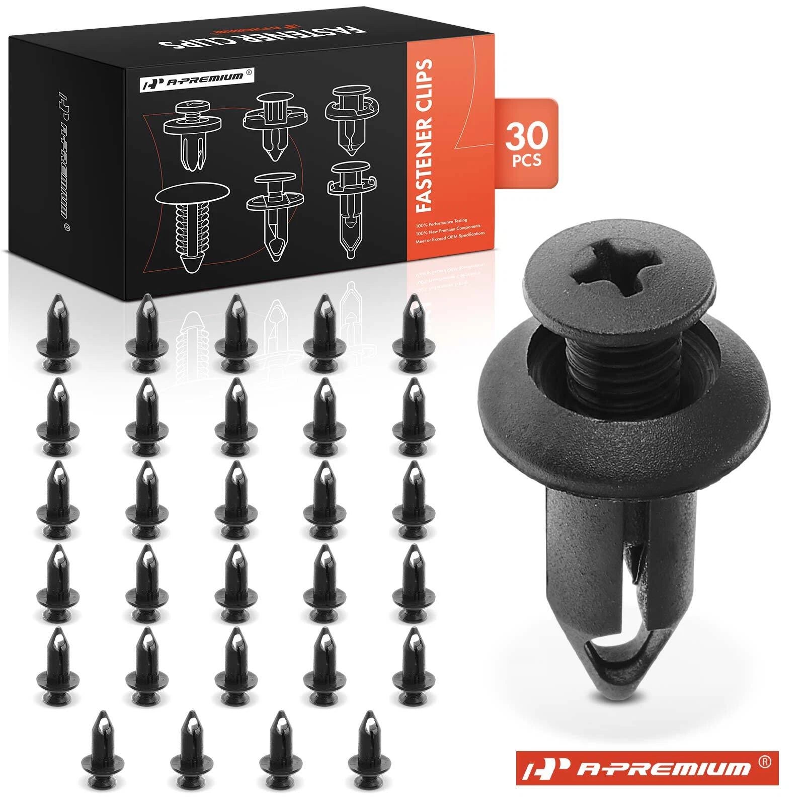 30Pcs Black Nylon Fender Bumper Retainer Clips for Chevrolet