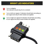 2X Trailer Wire Circuit Tester 4 Pin Male Female Plug with LED Indicators