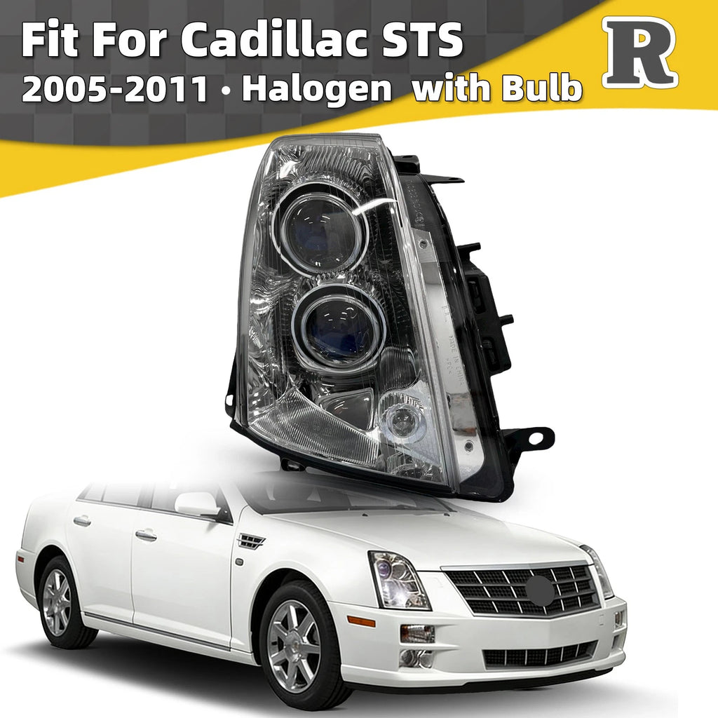 Halogen Headlight Assembly RH for Cadillac STS (2005–2011)