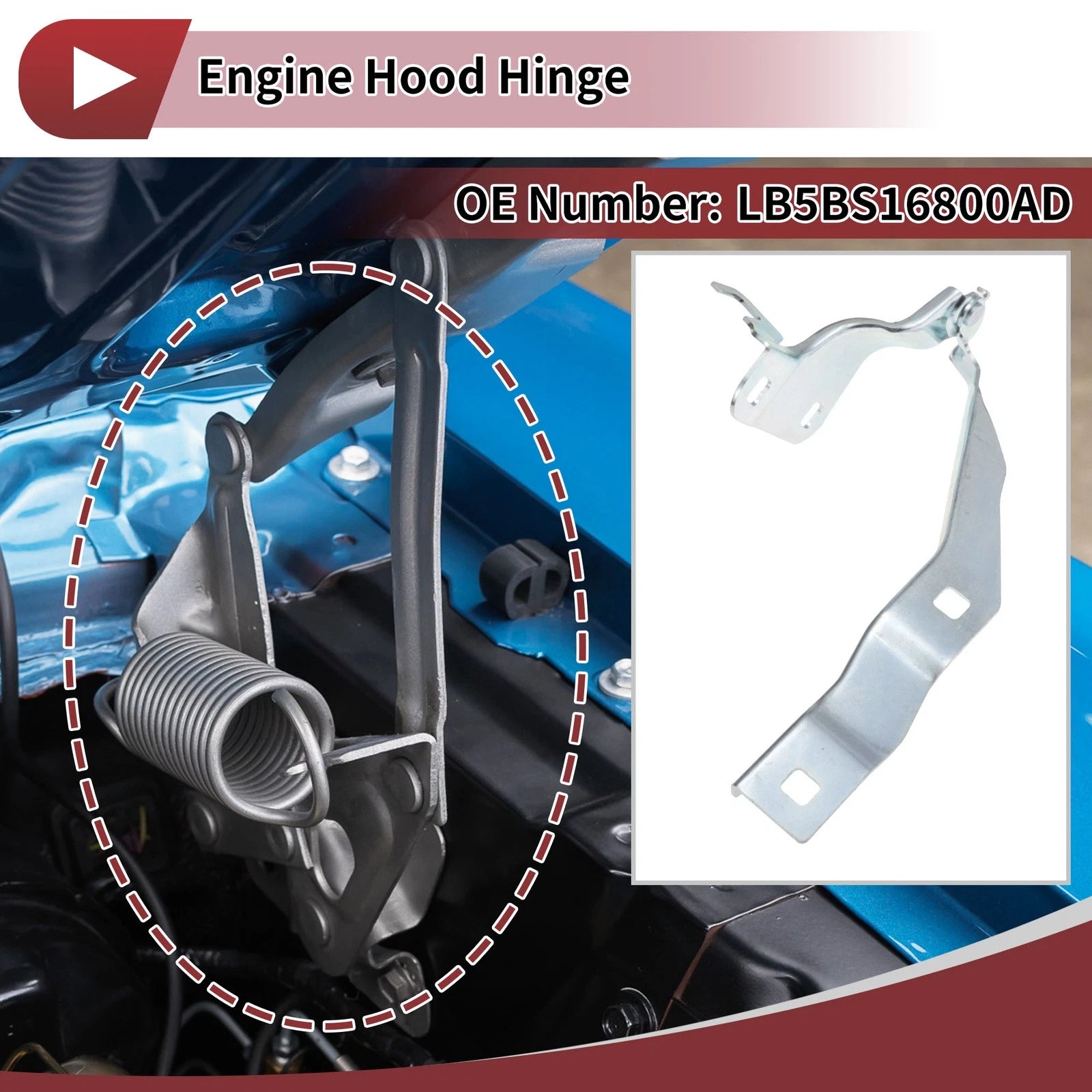 Hood Hinge for Ford Explorer (2020–2023) Right Side 1 pcs