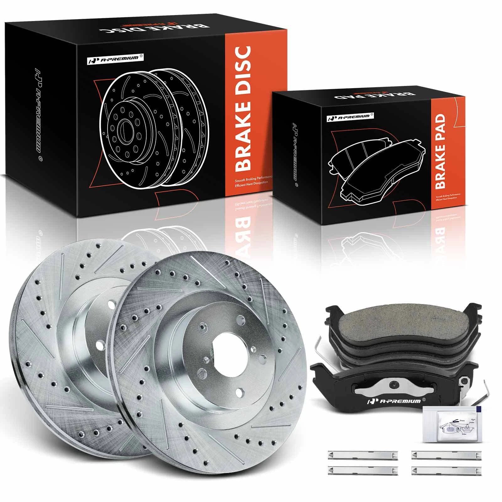 Front Drilled Brake Rotors & Ceramic Pads for Subaru Outback (2002–2005)