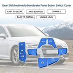 Set of 1 Gear Shift Handbrake Panel Button Switch Cover for Audi A4 A5 (2017–2019) Blue