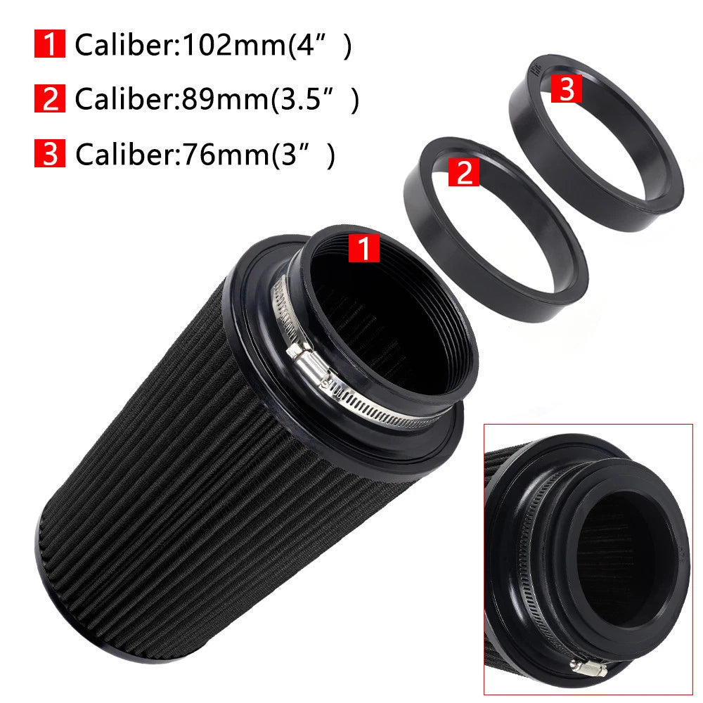 Cold Air Intake System for Performance Vehicles (3", 3.5", 4", 10.5" Tall)