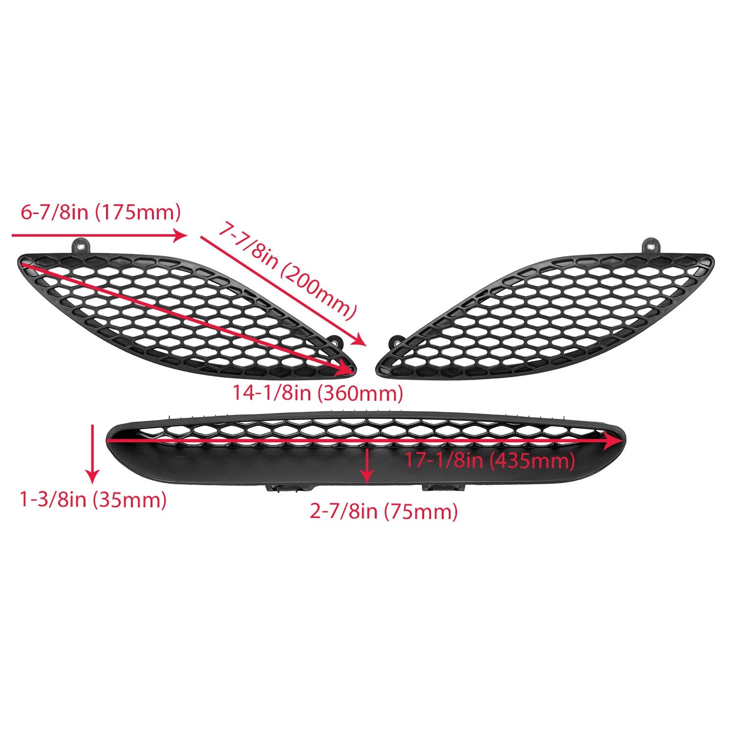 Hood Scoop Bezel for Dodge Charger SRT Hellcat (2015–2020) Black Trim