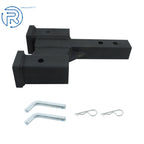 Dual Ball Hitch Extender Receiver for Trucks (10000LB, Adjustable 2in Up 4in Down)