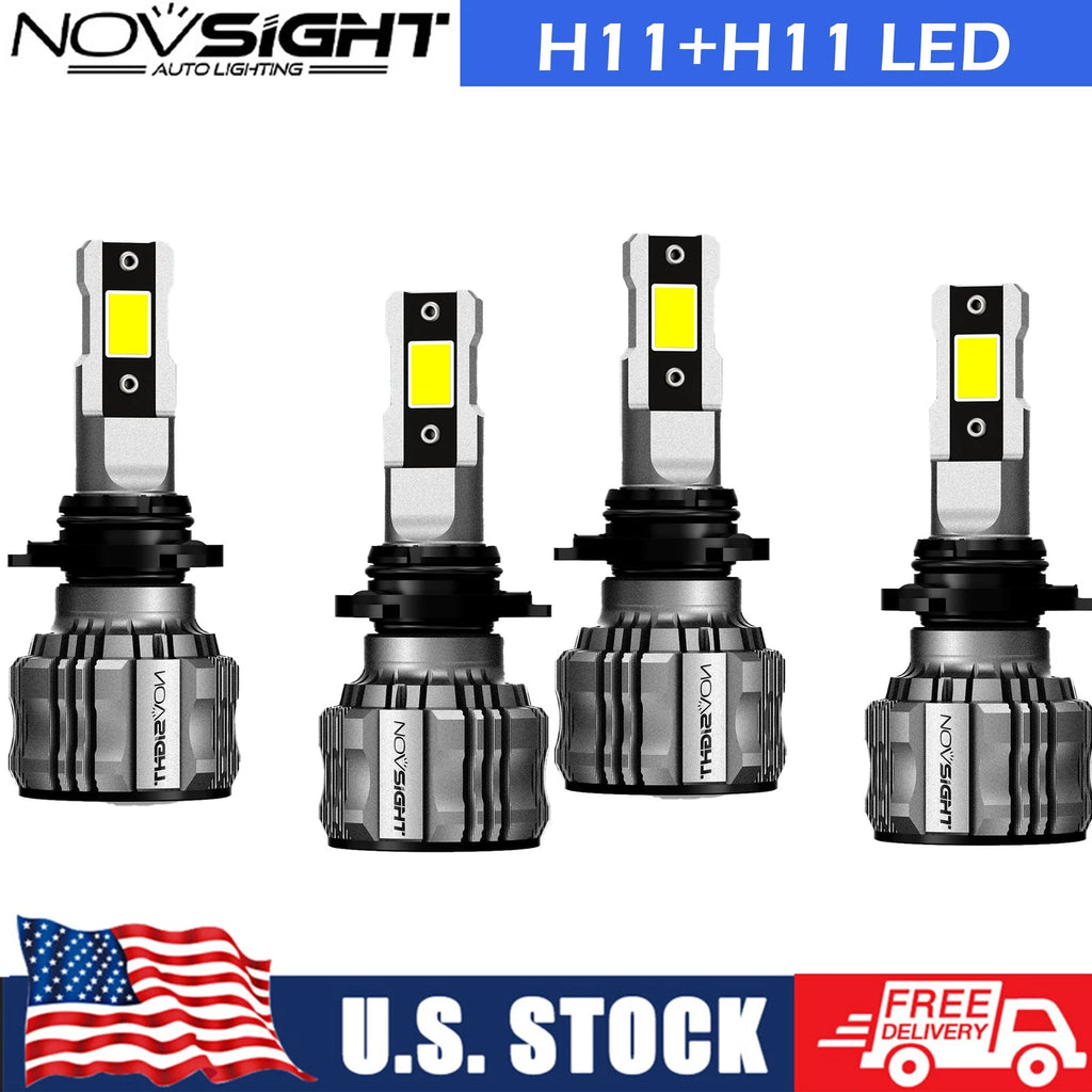 4X H8 H11 H9 LED Headlight Kit for