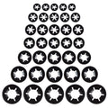 Set of 12 Flat Head Uncapped Bolt Screw Nut Washer Assortment for M3 M4 M5 M6 M8 M10 M12