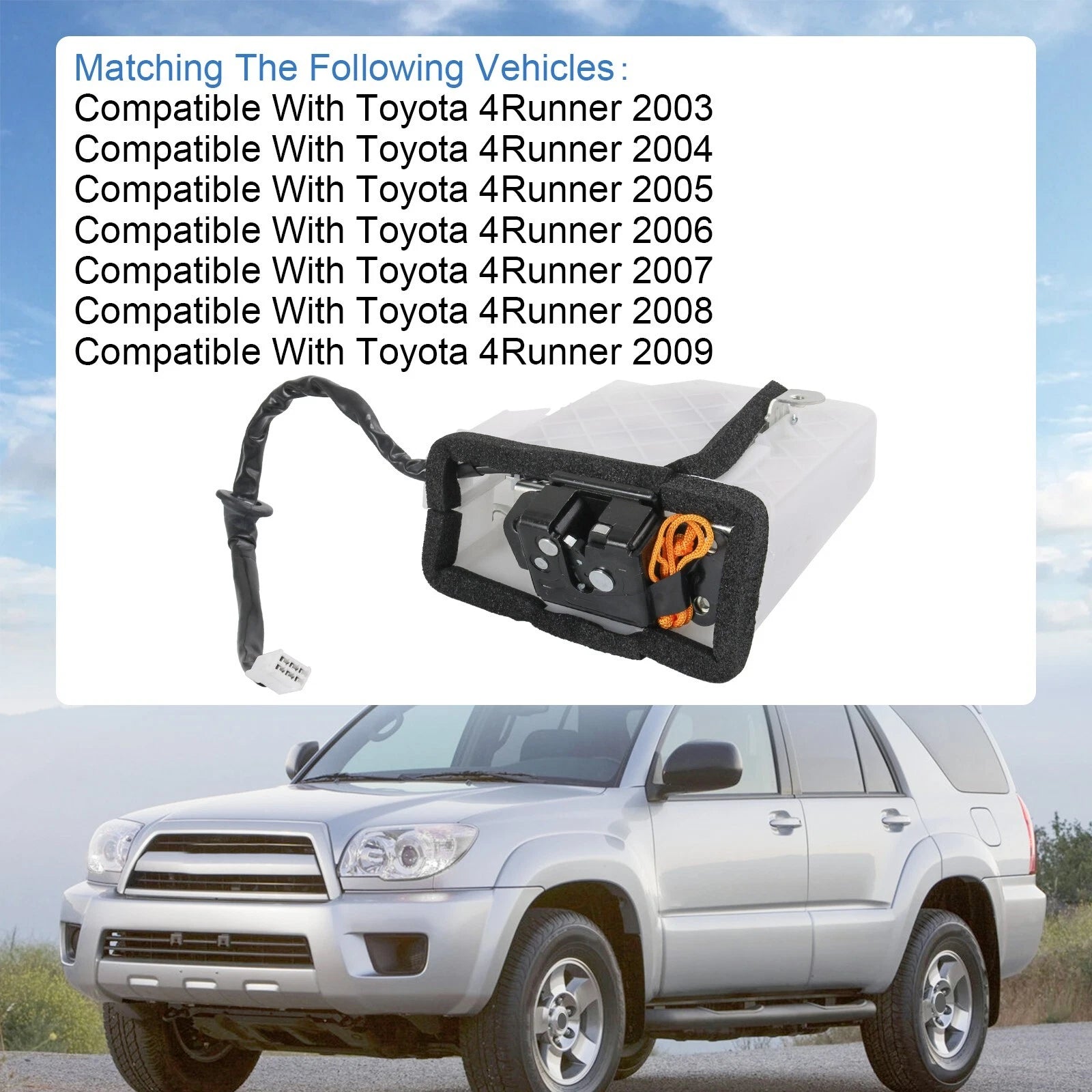 Rear Trunk Lid Lock Actuator for Toyota Sequoia (2008–2021) w/Power Liftgate