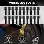 20 Pcs M14x1.5mm Ball Seat Wheel Lug Bolt 35mm Shank for Volkswagen Audi 