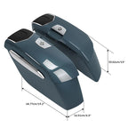 Hard Saddlebags for Indian Challenger Chieftain (2019–2023) Stealth Gray Azure