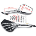 HTTMT LED Skull Rearview Mirrors for Harley Street Glide (2014–2023)