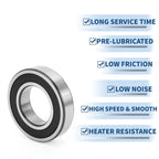 6209VV Deep Groove Ball Bearing for Scooter Skateboard Wheel (1 Pc)