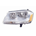Driver Side Head Light Assembly w/Chrome Bezel for 2008-2014 Dodge Avenger