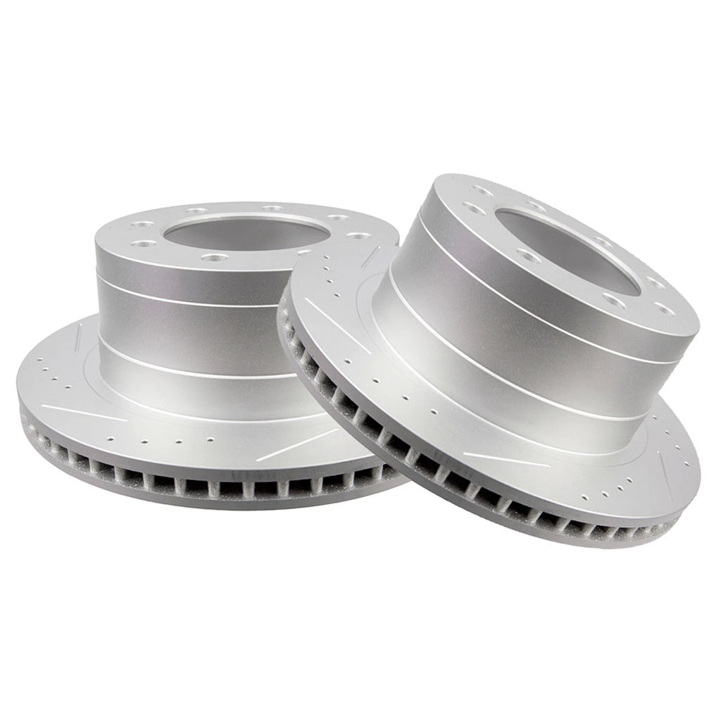 Drilled Slotted Rear Brake Rotors for Dodge Ram 1500 2006–2008