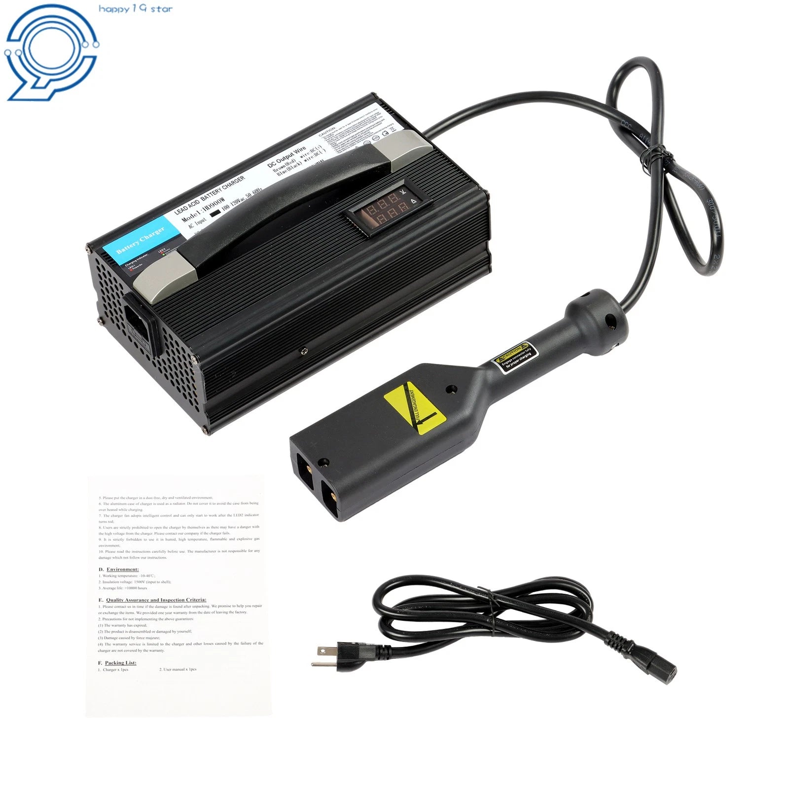 36V 20A Battery Charger for EZGO TXT Golf Cart (1996–Present)