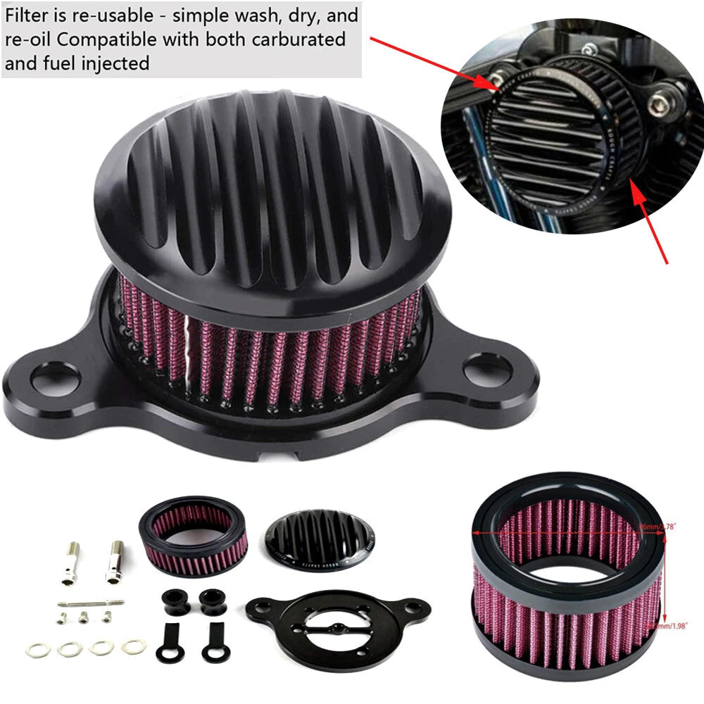 Air Cleaner Intake Filter System Kit for Harley Sportster XL 883 XL 1200 (1988–2017)