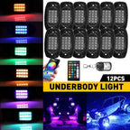 12X RGB Wireless LED Rock Lights Kit for Polaris RZR XP 1000 900 (2014–2023)