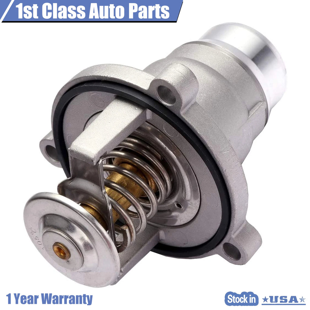 Aluminum Thermostat with Housing for BMW X5 X6 E53 E60 E63 E64 E65 E66 (2002–2013)