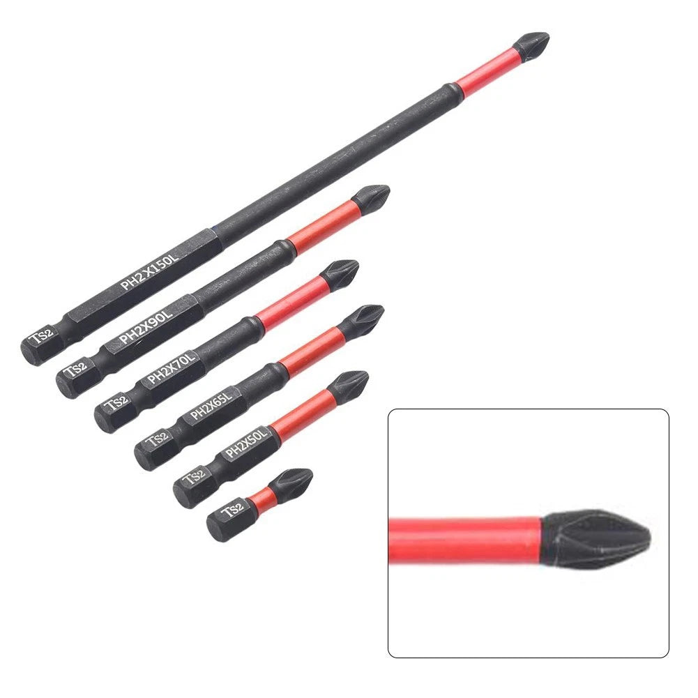 6pcs Magnetic Non-Slip PH2 Cross Screwdriver Set for
