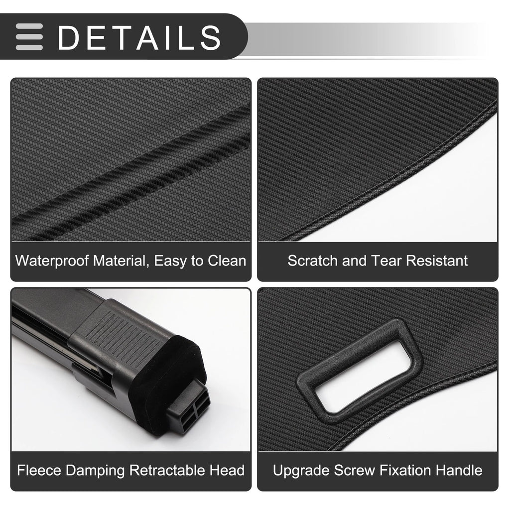 Retractable Cargo Cover for Honda Pilot (2016–2023) Carbon Fiber Black