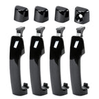 Set of 4 Glossy Black Painted Door Handles for Toyota Tundra Sequoia (2011–2019)