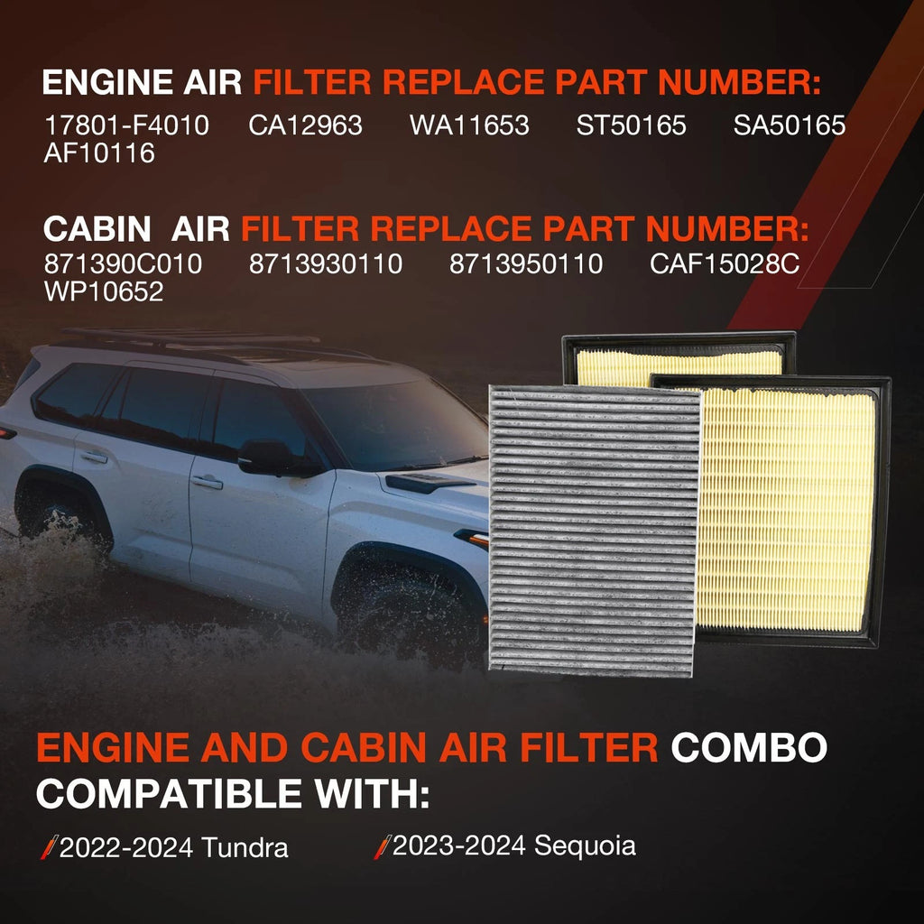 Engine Cabin Air Filter for Toyota Tundra Sequoia (2022-2025)