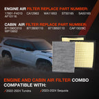Engine Cabin Air Filter for Toyota Tundra Sequoia (2022-2025)