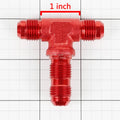 6AN AN-6 Male on Run Female Bulkhead Flare Tee Fitting for Fuel/Oil
