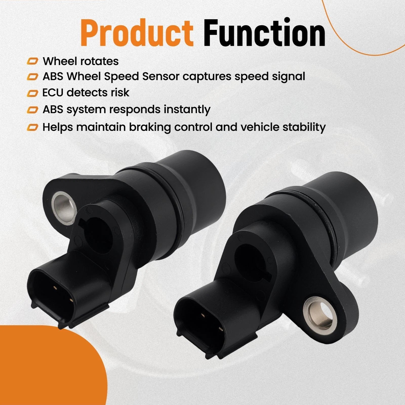 2Pcs ABS Wheel Speed Sensor for Toyota Tundra (2000–2006) ABS1250