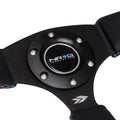 NRG 35cm 2.5" Deep Leather Steering Wheel + Horn Button for Universal Fit (2010–2023)