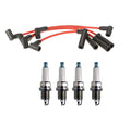 Denso 7mm Wire Set & 4 U-Groove Spark Plugs for Dodge Jeep 2.5 L4