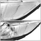 Set of 2 Chrome Housing Clear Corner Headlights for Toyota Sienna (2011–2020)
