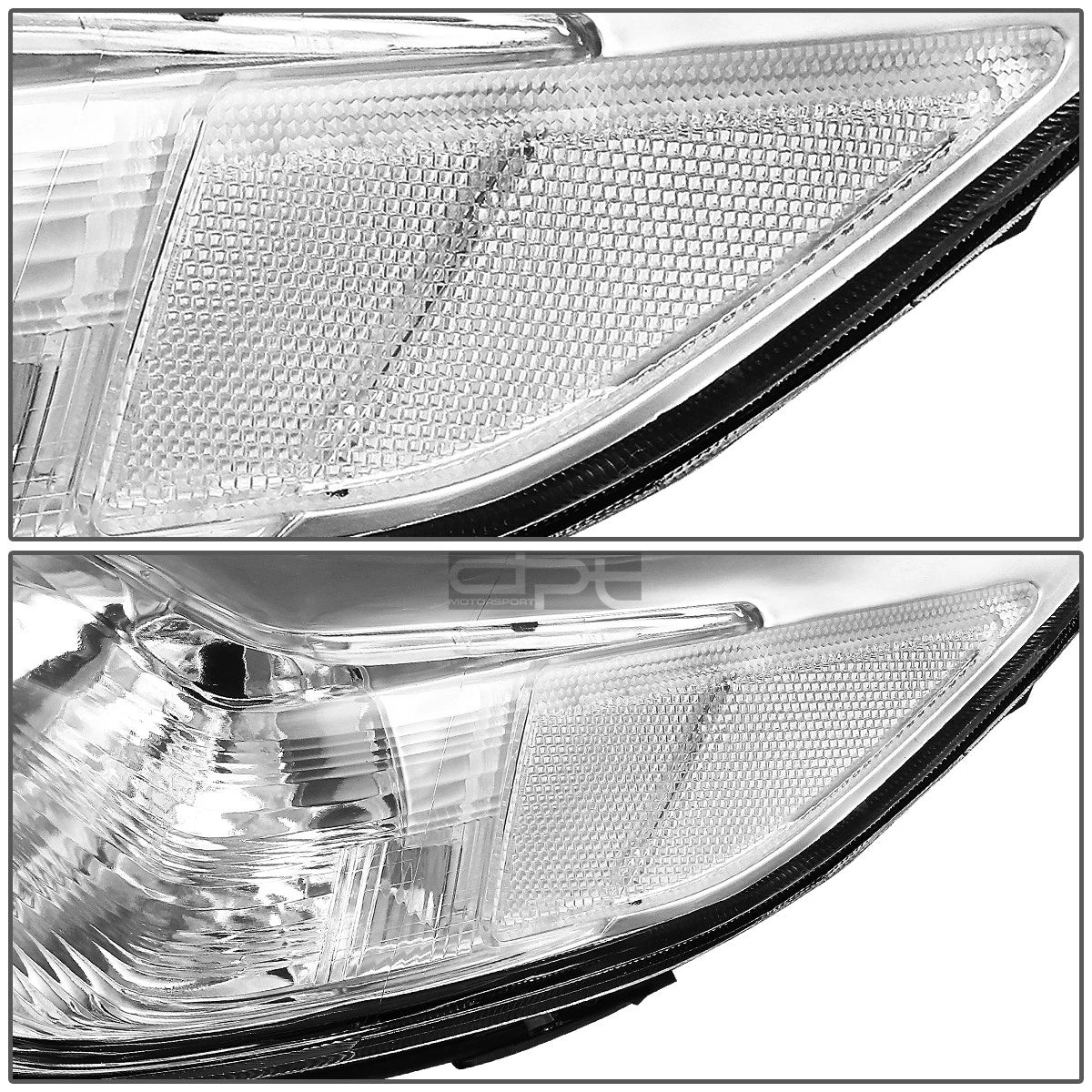Set of 2 Chrome Housing Clear Corner Headlights for Toyota Sienna (2011–2020)