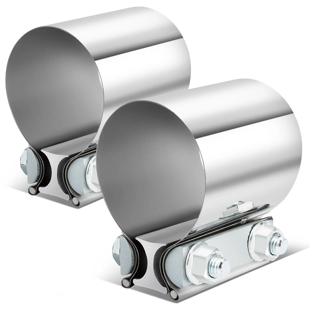 2X 2.75" OD Butt Joint Exhaust Clamp for Universal Muffler Pipe Sleeve