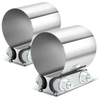 2X 2.75" OD Butt Joint Exhaust Clamp for Universal Muffler Pipe Sleeve