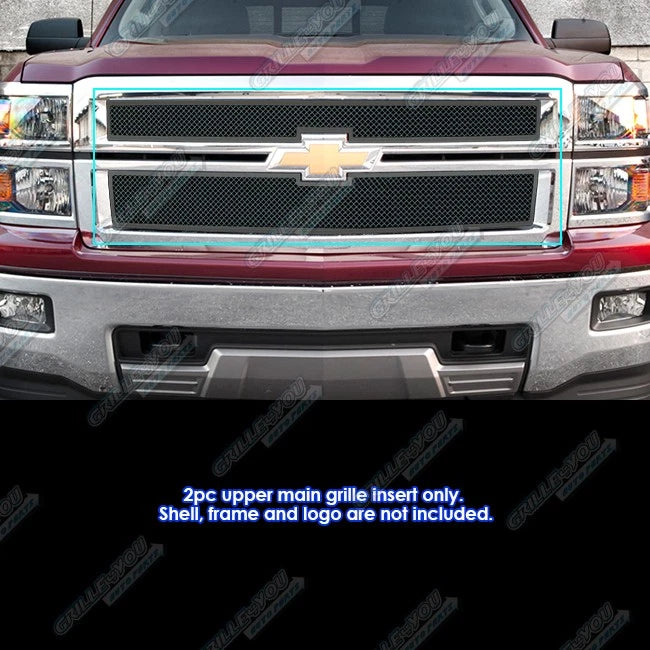 Stainless Steel Black Mesh Grille for Chevy Silverado 1500 (2014–2015)